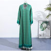 Elegant Tassel Hem Long Dress Women Loose V-neck Full Sleeve Scarf Dresses Autumn Party Evening Dresses Lady Robe