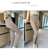 100% Cashmere Knitted Leggings Women High Waist Casual Wool Korean Trousers Solid Thicken Elasticity Ankle-Length Pants