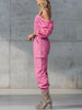 Spring Vintage Denim Jumpsuit Woman Solid Zipper Off-shoulder High Wait Loose Cargo Pants Romper Long Sleeve Overalls