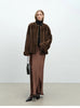 Autumn Winter Short Elegant Thick Warm Soft Brown Faux Mink Fur Coat Women Long Sleeve Modern Chic Fluffy Jacket