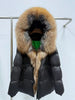 Winter Real Fox Fur Collar Hooded Thick Goose Down Jacket Natural Coat Women Female Outwear Warm Russia Puffer Jackets