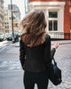 Autumn and Winter Women's Large Size Leather Jacket Solid Color Slim Street Elegant Versatile Top PU Suit Jacket