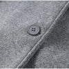 Retro Solid Stand Collar Long Tweed Coat Women Large Lapel Single Breasted Coats With Belt Lady Chic Street Outwear