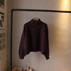 Korean Women's Knitted Sweater Double Zipper Stand Collar Coat Autumn Winter Casual Versatile Loose Cardigan Tops 3XL