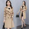 Trench Coat Women Double-Breasted Trenchcoat Lace Female Autumn Casual Coats Windbreaker Outwear Raincoat Streetwear