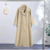 Oversize Women's Stand Collar Trench Coat Full Sleeved Single Breasted Pocket Side Split Long Windbreaker Autumn Lady Outwear
