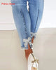 Pencil Pants High Waist Stretchy Skinny Jeans Denim Trousers Women
