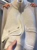 Ladies High Collar Knitted Sweater Coat Double Pocket Lazy Style Warm Autumn Zipper Knitwear Patchwork Sweatshirt