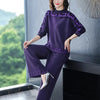 Two piece Women's Knitwear Casual Sets Spring Autumn Loose Temperament Pullover Tops+Wide leg Pants Female