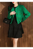 Spring Autumn Women's Blazers 2026New Elegant Slim Cropped Streetwear Green Suit Coat Ladies Jackets Outwear Female Tops