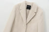Winter Women's White faux fur Effect straight cut loose Edition casual suit jacket