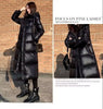 Winter Over The Knee Warm Jacket Hooded Outwear Female Parka Thick Down Cotton Padded Women Long Cotton Bread Coat 4XL