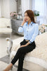 1pcs Woman Four Season Occupation Shirts Lady Casual Long Sleeve Turn-down Collar Shirt Female Working Clothes Formal Dress Tops