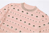 Spring And Autumn Elastic Knitted Round Neck Slim Fit Metal Sheet Long Sleeved Women's Dress