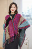 Ethnic Style Cape Oversized Sweater Jacket Women Loose Patchwork Warm Long Scarf Knitted Cardigan Woman