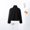 Casual Women's Short Woolen Coat Loose Lapel Single-breasted Long Sleeve Thick Jacket Autumn Winter Lady Elegant Streetwear