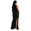Women O-neck High Split Ruched Stacked Bodycon Midi Maxi Dress Evening Party Club Vestidos Sexy Chic Long Dresses