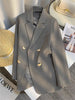 Women's Blazer Spring Autumn Korean Long Sleeve Office Straight Suit Jacket Casual Loose Street Blazers Coats