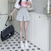Korean Wide Leg Shorts Ladies Casual All-Match Elastic Waist Sport Short Pants Woman Solid Color Simple Loose Shorts