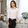 1pcs Woman Four Season Occupation Shirts Lady Casual Long Sleeve Turn-down Collar Shirt Female Working Clothes Formal Dress Tops