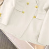 Korean Profession Office Lady Blazer Double-Breasted Metal Buttons Suit Jacket All-Match Temperament Spring Outwear