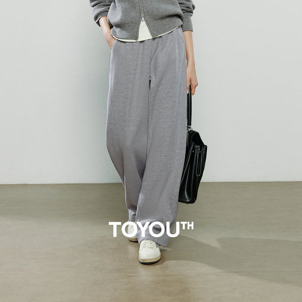 Women's Casual Pants Winter Cashmere-like Fleece-lined Tapered Thick Warm Trousers