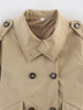 Two-color Retro Short Trench Coat Classic Women's Short Trench Coat With Epaulettes is Suitable For Elegant Wais