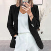 Autumn Winter Women's Clothing Corduroy Cardigan Temperament Slim Solid Casual European American Blazers Small Suit Jacket