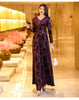 Spring Autumn Elegant Chic Long Sleeve Dresses Women's Slim Long Oversize 4XL Velvet Bronzing Dresses