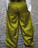 Women detachable pocket Zipper Fly Loose Wide Leg Pants Cargo Streetwear Safari Style Trousers