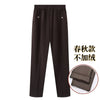 Spring Autumn Women Long Pants 2025New Elastic High Waist Casual Middle and Old Mom Pants Winter Plushed Warm Straight Pants 8XL
