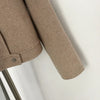 Winter Outerwear Women Cropped 100% Pure Wool Jacket Oversized Real Fox Fur Collar Zip Up Short Wool Coat Female