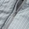 Street Stripe Cotton Padded Coat Pant Women Set Loose Full Sleeve Hooded Zipper Jacket Elastic Waist Pants Winter Lady Suit