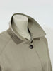 Retro Patchwork Stripes Women's Mid-Length Polo Collar Single-Button Coat Spring Korean Style Oversize Coats