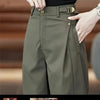Wide-Leg Overalls Pants Women Korean Spring Autumn High Waist Loose All-Match Casual Narrow Straight Pants Female Trousers