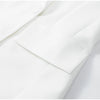 Chic White Waist Cinching Dress Women Full Sleeve Deep V-neck Double Breasted Mini Vestidos Lady High Street Robe