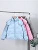 Women's Winter Jacket Coat Hooded Colorful Cute Full Sleeve Warm Zip Up Coats Girl's High Street Outwear Outfit