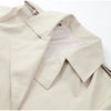 Women Lace Up Belt Trench Coat Chic Solid Lapel Full Sleeve Pocket Short Windbreaker Jacket Spring Lady Street Outerwear