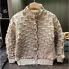 Pleated Jacket Plisse Womens Fall 3D Pleated Color-Block Print Coating Casual Loose Fitting Commuter Long Sleeve