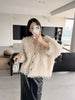 Women Autumn Furry Sweater Coat Single Button Design Knitted Warm Coat Thick Cardigans Clothes Tops For Women Sweater