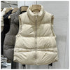 Short Down Cotton Vest Women Spring Autumn Winter Loose Fitting Outer Jacket Female Warm Vest Camisole Jacket Cardigan