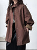 Temperament Short Trench For Women Lapel Single Breasted Solid Color Pockets Design Coat Spring Autumn 2Z2225