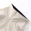 Women Color Block Jacket Casual Half Zip Collar Navy Striped Oversize Long Sleeve Sport Jackets Autumn Chic Street Wear