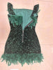 Women Feather Splicing Off Shoulder Sequined Bodycon Midi Dress Vestidos Sexy Party Evening Vestidos Dresses