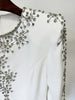 High Street Designer Party Vestido Women's Rhinestone Diamonds Beaded Split Long Maxi Dress