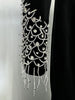 High Street Designer Maxi Dresses Women's Formal Long Sleeve Beaded Acetic Velvet Long Maxi Dress