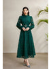 Spring Autumn High End Elegant Birthday Party Women's Dress French Hook Flower Single Breasted Slim Lace Long Dress S89