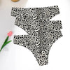 WarmSteps 3Pcs/Set Sexy Leopard Thongs Women's Panties Thongs Female Underwear Seamless Printed Panties Ice Silk Briefs