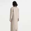 Waist Cinching Woolen Long Coat For Women Lapel Long Sleeve Single-breasted Coat With Belt Lady Commuter Outwears