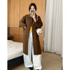 Color Patchwork Long-sleeved Coats for Women Spring and Autumn Korean Style Long Coats